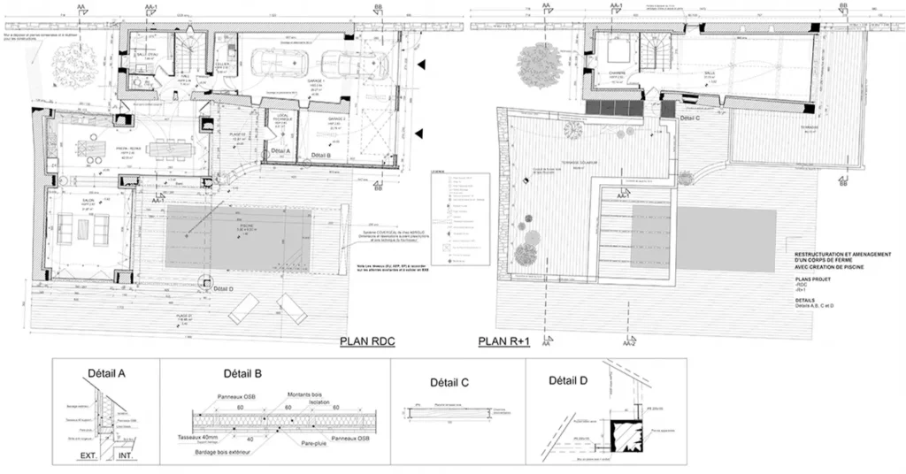 grange-monas_renovation-extension_intramuros-architecte_plan1 Plan de la Grange du Monas