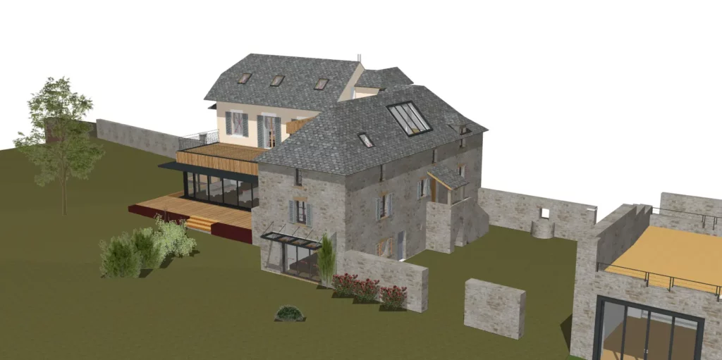 Simuation2_Maison-maitre-aveyron_renovation_architecte-intramuros Simulation de la maison de maître et de son annexe