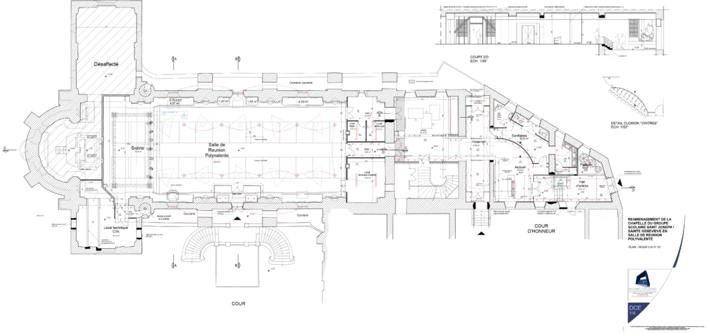 PLAN - CHAPELLE ST JOSEPH Plan du plafond de La Chapelle St-Jo